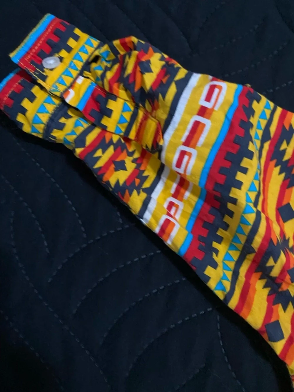 COOGI Spellout Y2K Aztec Pearl Button Down Long Sleeve Roll Tab Boys 3T Shirt